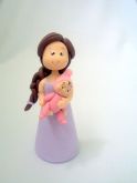 topo de bolo mamãe com bebê